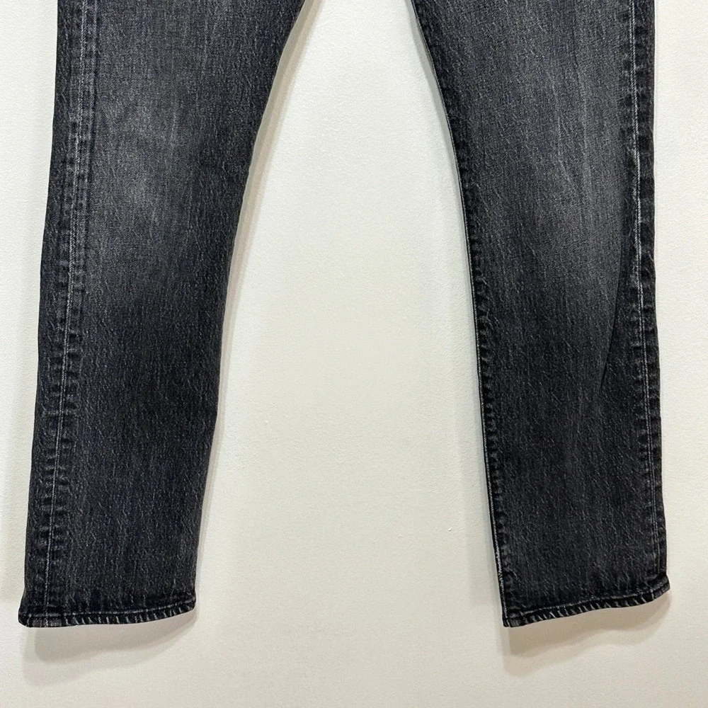 Levi's 501 Original Fit Jeans Men 30x30 (Fits 30x29) Black Denim Button Grunge